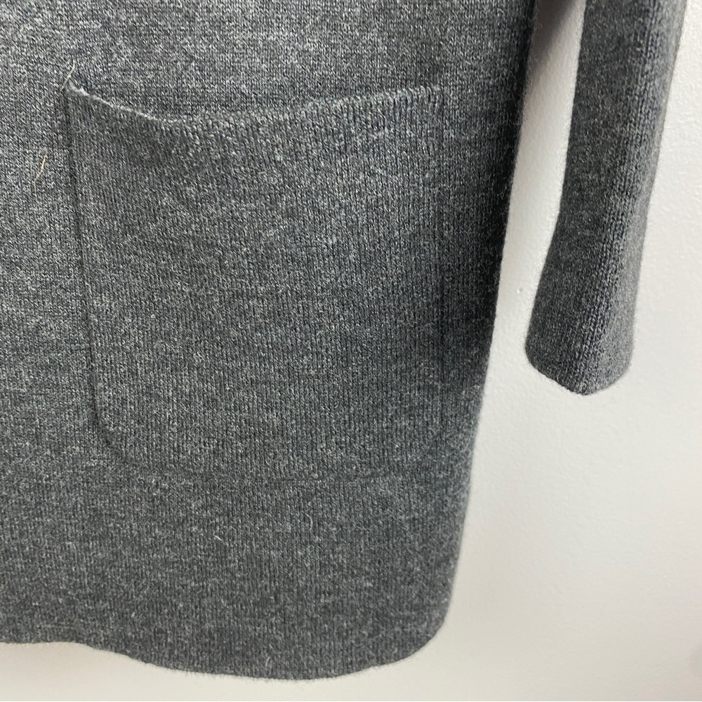 ✨3/$20✨ Catherine Malandrino Wool Blend Knit Blazer Cardigan Grey Open Front - Picture 8 of 11